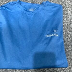 Vineyard Vines blue baseball drifit long sleeve shirt